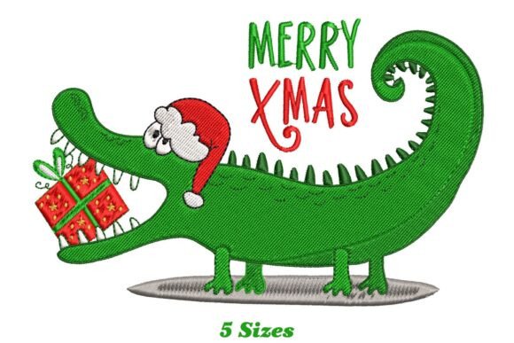 Alligator Merry Christmas Embroidery Review
