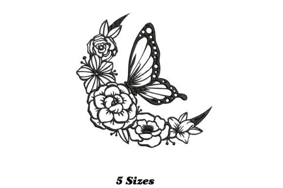 Butterfly with Floral Moon Embroidery Review