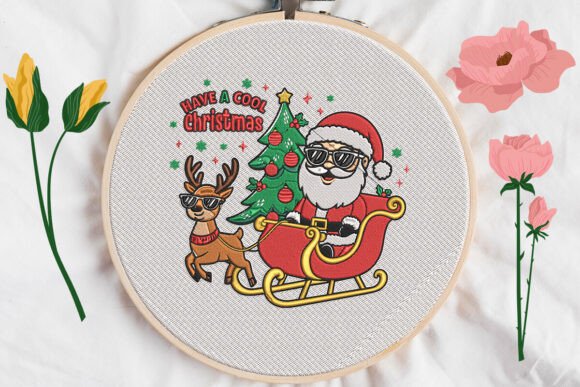 Cool Santa Funny Christmas Embroidery Review