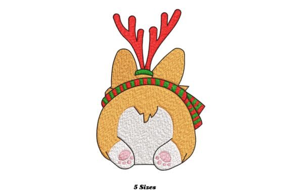 Corgi Dog with Scarf Christmas Embroidery Review
