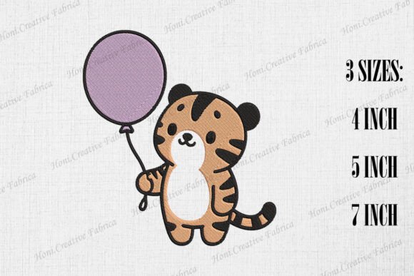 Cute Tiger with Balloon Embroidery Review