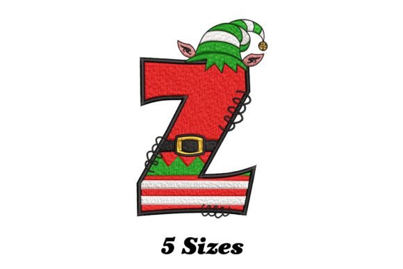 Elf Letter Z Christmas Review for Embroidery Sellers