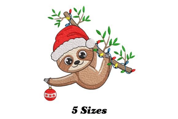 Lighting Sloth Christmas Embroidery Review