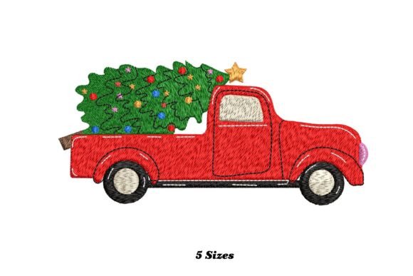 Red Truck Christmas Tree Embroidery Design Review