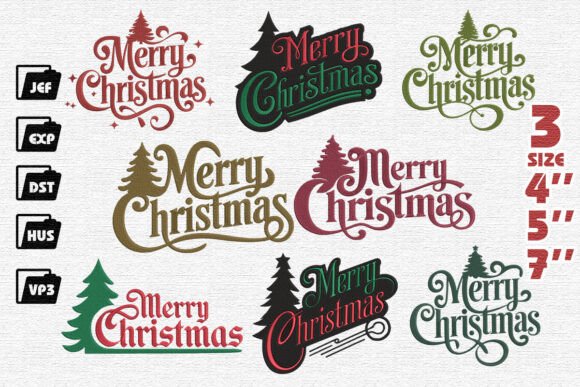 Set of 8 Merry Christmas Embroidery Review