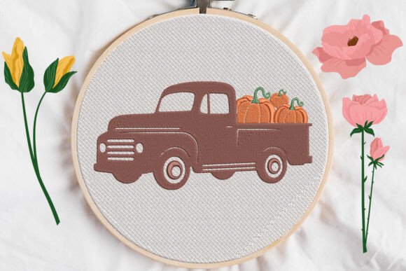 Truck Loaded with Pumpkins Embroidery Review